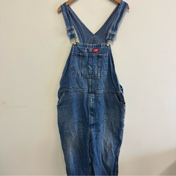 Dickies Other - Dickies Blue Denim Carpenter Bib Overalls 42 x 32